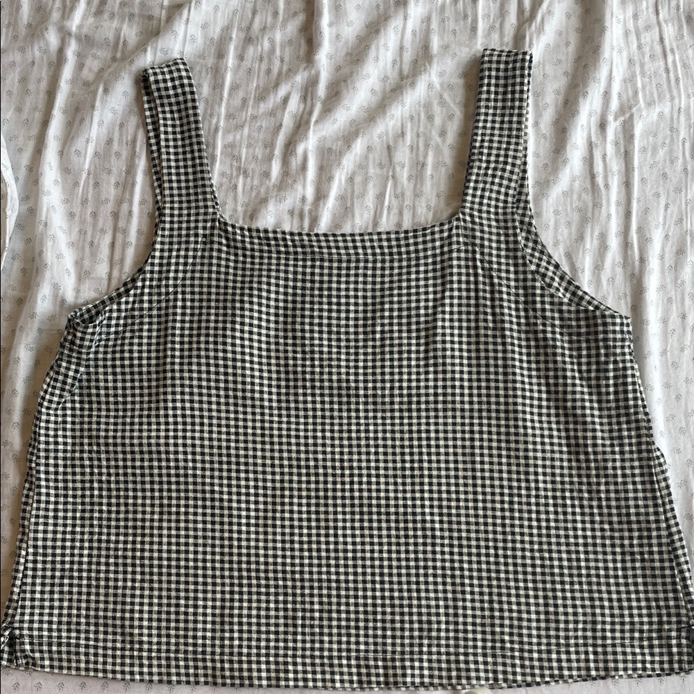 a new day Black and White Checkered Tank Top - Picture 2 of 4